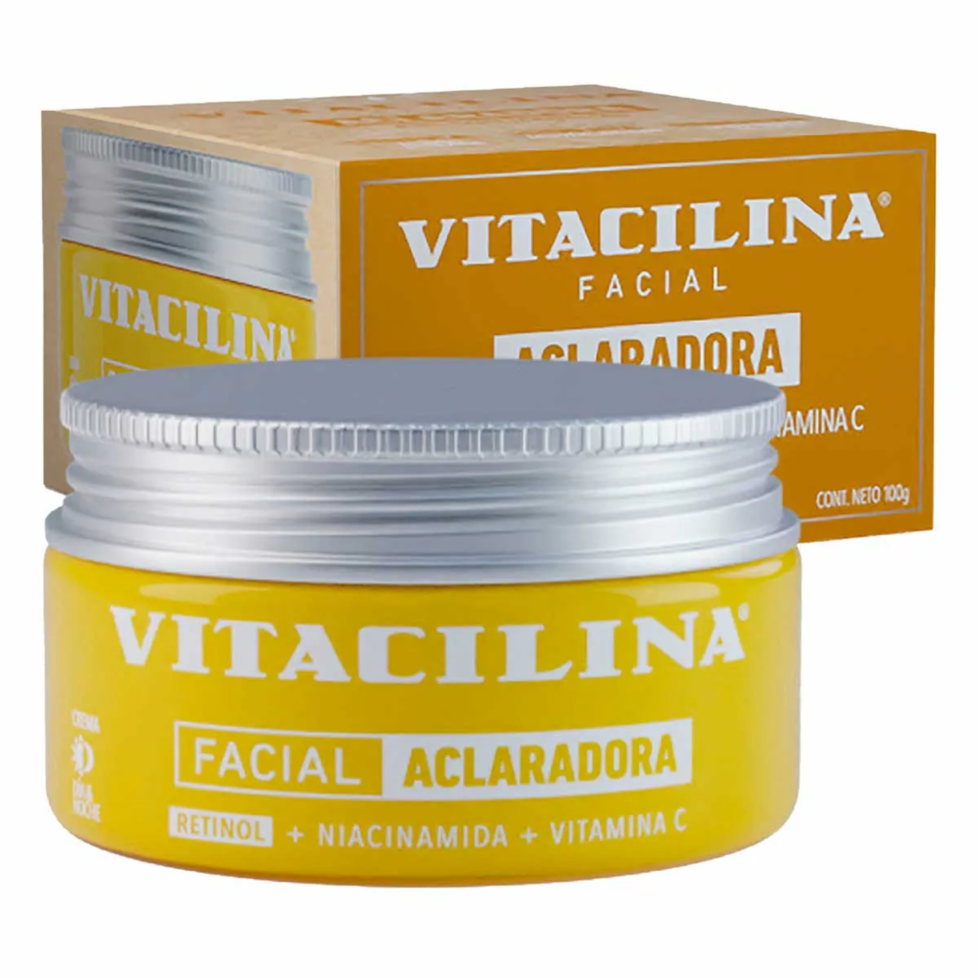 Vitacilina Facial Clarifying Cream Crema Facial Aclaradora with Retinol, Niacinamide & Vitamin C for Day & Night Use
