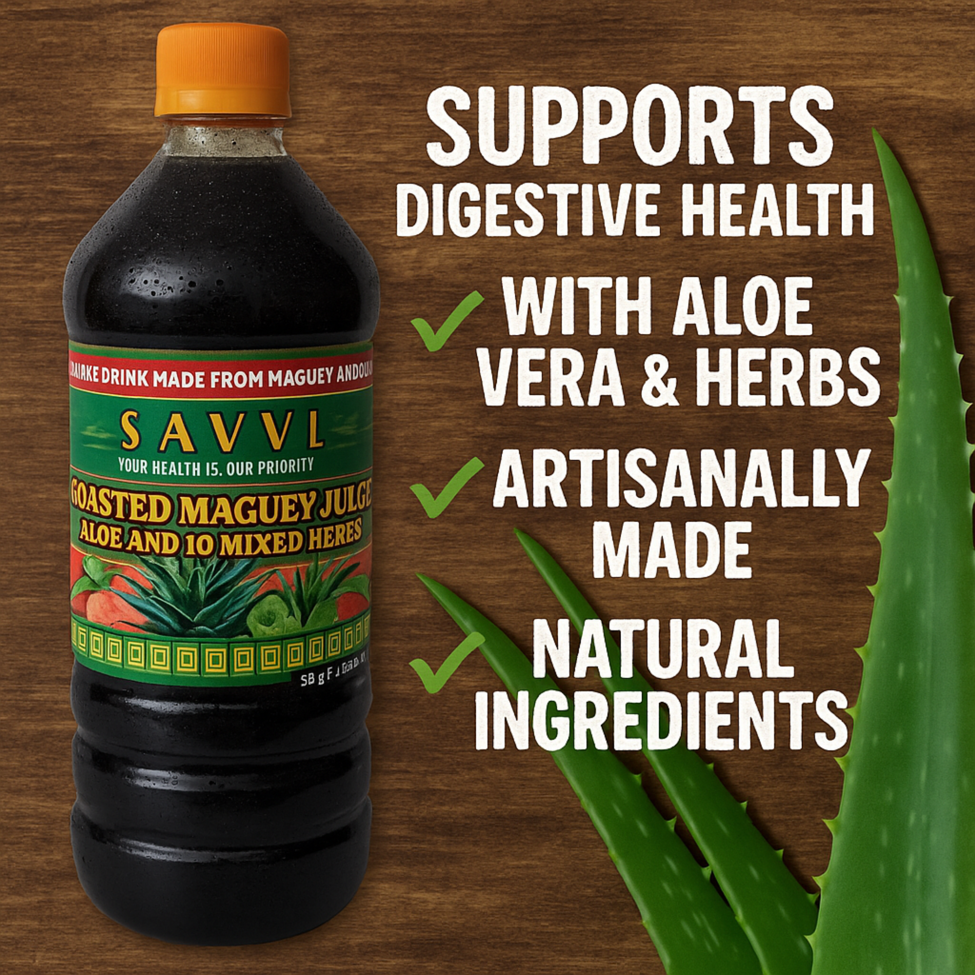 Sayvi Agave Syrup Organic 33.8 fl oz - Roasted Maguey with 10 Herbal Blend, Premium Agave Nectar for Sweetening, Natural and Healthy Alternative, Perfect for Cooking and Beverages  $22.99 Per Unit